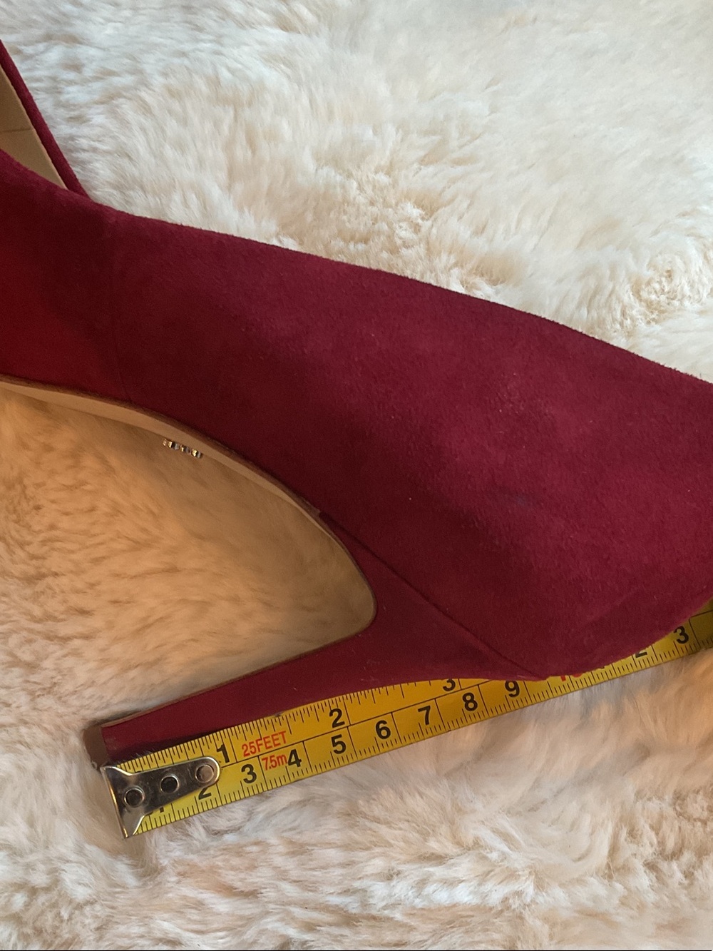 Sam Edelman Hazel Burgundy Suede Pointed Toe Stiletto Pump - Picture 10 of 11